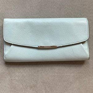 Coach envelope wallet, light blue.